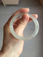 Load image into Gallery viewer, 50.8mm Certified 100% Natural icy white gray with flying snow nephrite jade bangle HN46-9154
