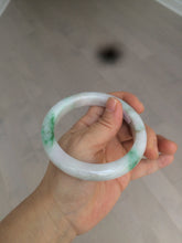Load image into Gallery viewer, 60mm certified 100% natural type A sunny green white  jadeite jade bangle BH31-5424
