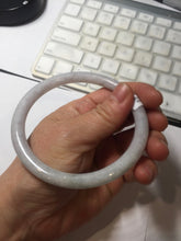 Load image into Gallery viewer, 65.2mm Certified type A 100% Natural light purple white round cut Jadeite bangle J142-(1937)
