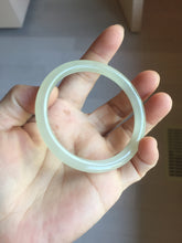 Load image into Gallery viewer, 54mm Certified 100% Natural icy watery light yellow gray crystal sugar (黄冰糖) nephrite jade bangle HN142-3360
