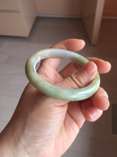 Load image into Gallery viewer, 54.8mm certified 100% natural Type A light green/yellow jadeite jade bangle PH159-4676
