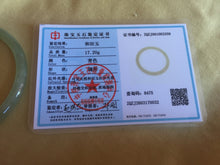 Load image into Gallery viewer, 57.6mm Certified 100% Natural light green gray Nephrite Bangle HN141-3359

