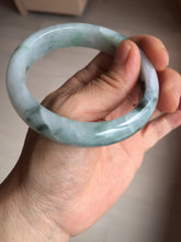 Load image into Gallery viewer, 57mm Certified Type A 100% Natural sunny green/dark green Jadeite Jade bangle AM94-2724
