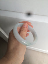 Load image into Gallery viewer, 56.4mm 100% natural Type A icy light green/purple jadeite jade bangle AX52-0307
