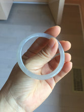 Load image into Gallery viewer, 51mm Certified 100% Natural Icy Pale Smoky Purple (烟紫) Gray Black Round Cut Nephrite Jade Bangle HN140-3371
