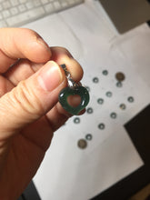 Load image into Gallery viewer, 100% Natural type A dark green/blue/gray/black heart Guatemala jadeite Jade pendant PH107 Add on item
