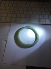Load image into Gallery viewer, Sold, please don't order. Thanks. 64.7mm Certified type A 100% Natural light green round cut Jadeite bangle J143-(1947)
