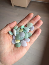 Load image into Gallery viewer, Type A 100% Natural icy watery sunny green/purple/white/yellow Jadeite Jade Peach Pendant group PB91
