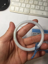 Load image into Gallery viewer, Sold please don't order. Thanks. 56.5mm 100% natural Type A light green white round cut jadeite jade bangle BL89-4671
