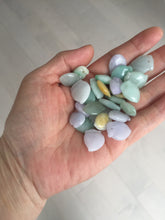 Load image into Gallery viewer, Type A 100% Natural icy watery sunny green/purple/white/yellow Jadeite Jade Peach Pendant group PB91
