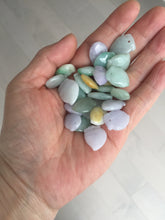 Load image into Gallery viewer, Type A 100% Natural icy watery sunny green/purple/white/yellow Jadeite Jade Peach Pendant group PB91
