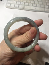 Load image into Gallery viewer, 52.8mm Type A 100% Natural light green black (Wuji) Jadeite Jade bangle PD14
