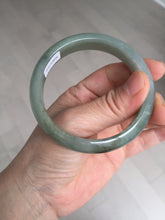 Load image into Gallery viewer, 55.8mm Certified 100% natural Type A oily dark green/gray/black jadeite jade bangle BN32-8086
