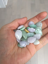 Load image into Gallery viewer, Type A 100% Natural icy watery sunny green/purple/white/yellow Jadeite Jade Peach Pendant group PB91
