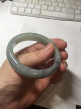 Load image into Gallery viewer, 52.8mm Type A 100% Natural light green black (Wuji) Jadeite Jade bangle PD14
