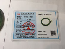 Load image into Gallery viewer, 58.3mm Certified 100% Natural Fresh Young Green/Dark Green/Black Green Ink Painting (绿水墨) Round Cut Nephrite (Wulanhai 乌兰海碧玉) Bangle HN171-7339
