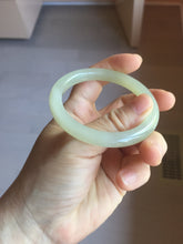 Load image into Gallery viewer, 52mm Certified 100% Natural icy watery yellow crstal sufar (黄冰糖) nephrite jade bangle HT138-3356

