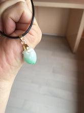 Load image into Gallery viewer, Type A 100% Natural icy watery sunny green/purple/white/yellow Jadeite Jade Peach Pendant group PB91
