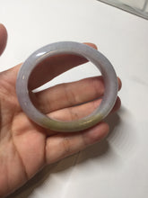 Load image into Gallery viewer, 47mm 100% natural Type A sunny green purple yellow brown oval jadeite bangle PD15
