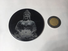 Load image into Gallery viewer, 100% natural black jadeite jade(Wuji, 乌鸡)  Guanyin (观音) safe and sound pendant/worry stone/decor BM38
