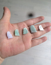 Load image into Gallery viewer, 100% Natural icy watery green white purple jadeite Jade foot pendant AX28
