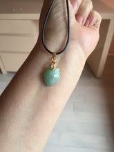 Load image into Gallery viewer, Type A 100% Natural icy watery sunny green/purple/white/yellow Jadeite Jade Peach Pendant group PB91
