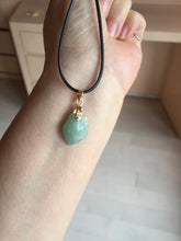 Load image into Gallery viewer, Type A 100% Natural icy watery sunny green/purple/white/yellow Jadeite Jade Peach Pendant group PB91
