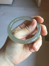Load image into Gallery viewer, 卖了  54mm Certified 100% Natural icy gray black (灰冰) nephrite jade bangle HT137-3358
