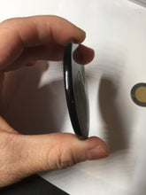 Load image into Gallery viewer, 100% natural black jadeite jade(Wuji, 乌鸡)  Guanyin (观音) safe and sound pendant/worry stone/decor BM38
