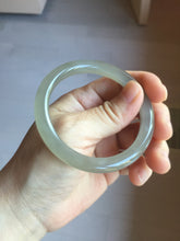 Load image into Gallery viewer, 卖了  54mm Certified 100% Natural icy gray black (灰冰) nephrite jade bangle HT137-3358
