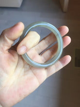 Load image into Gallery viewer, 卖了  54mm Certified 100% Natural icy gray black (灰冰) nephrite jade bangle HT137-3358
