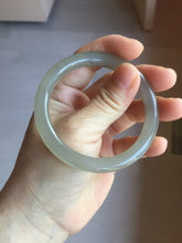 Load image into Gallery viewer, 卖了  54mm Certified 100% Natural icy gray black (灰冰) nephrite jade bangle HT137-3358
