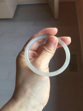 Load image into Gallery viewer, 54.3mm Certified 100% Natural gray black(灰冰) slim round cut nephrite jade bangle HN41-9131
