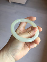 Load image into Gallery viewer, 57.6mm Certified 100% Natural light green yellow white Nephrite Bangle HT136-3368

