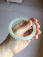 Load image into Gallery viewer, 57.6mm Certified 100% Natural light green yellow white Nephrite Bangle HT136-3368
