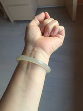 Load image into Gallery viewer, 50.8mm Certified 100% Natural icy white gray with flying snow nephrite jade bangle HN46-9154
