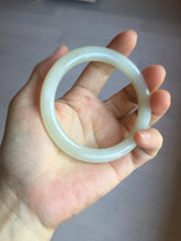Load image into Gallery viewer, 57.6mm Certified 100% Natural light green yellow white Nephrite Bangle HT136-3368
