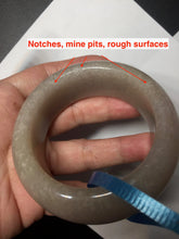 Load image into Gallery viewer, 53mm 100% natural light purple/pale pink/beige with flying snow chubby Quartzite (Shetaicui jade) bangle SY77
