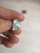 Load image into Gallery viewer, 100% Natural icy watery green white purple jadeite Jade foot pendant AX28
