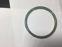 Load image into Gallery viewer, 60.6mm Type A 100% Natural Light Green/Gray/Black/Brown “Reed Flowers &amp; Snow” Guatemala Slim Round Cut Jadeite Bangle PJ124-1412
