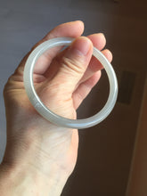 Load image into Gallery viewer, 58mm Certified 100% Natural gray black(灰冰) slim round cut nephrite jade bangle HN40-9109
