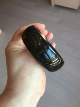 Load image into Gallery viewer, 61mm 100% Natural dark green/black meteorite Stellar Night sky broad style nephrite Jade bangle HF92-1032
