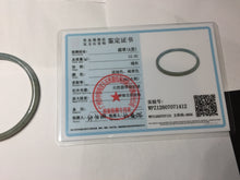 Load image into Gallery viewer, 60.6mm Type A 100% Natural Light Green/Gray/Black/Brown “Reed Flowers &amp; Snow” Guatemala Slim Round Cut Jadeite Bangle PJ124-1412
