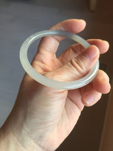 Load image into Gallery viewer, 58mm Certified 100% Natural gray black(灰冰) slim round cut nephrite jade bangle HN40-9109
