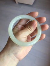 Load image into Gallery viewer, 57.6mm Certified 100% Natural light green yellow white Nephrite Bangle HT136-3368
