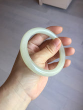 Load image into Gallery viewer, 57.6mm Certified 100% Natural light green yellow white Nephrite Bangle HT136-3368

