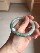Load image into Gallery viewer, 54.6mm Certified Type A 100% Natural green white gray round cut jadeite Jade bangle BH236-0267
