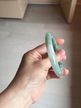 Load image into Gallery viewer, 54.6mm Certified Type A 100% Natural green white gray round cut jadeite Jade bangle BH236-0267
