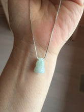 Load image into Gallery viewer, 100% natural type A 3D white/yellow/purple/brown Jadeite jade gourd ( 葫芦, 福禄) pendant PH108
