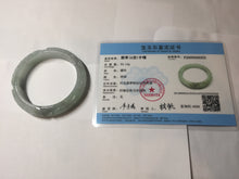 Load image into Gallery viewer, 55.3mm Certified Type A 100% Natural light green with carved Ancient Coin, Auspicious Cloud, and Lingzhi Jadeite Jade bangle PD146-6252
